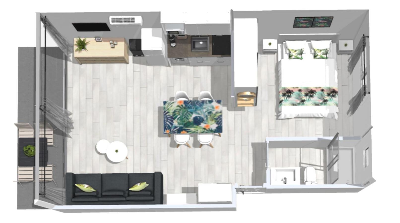 Roses Apartments Tropical Loft Vista Mar Lateral Kültér fotó
